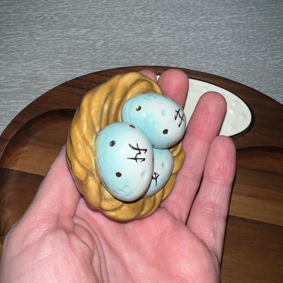 Nora Fleming Mini, Robins Egg Blue Birds Nest, First Version - Picture 3 of 7